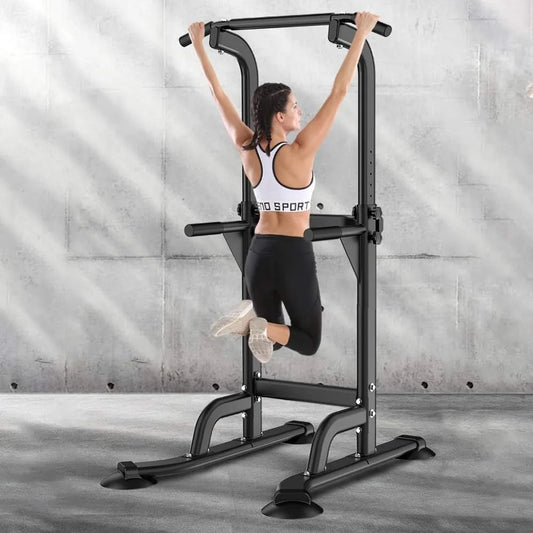 Pull Up Bar Station with a woman doing Pull Ups.