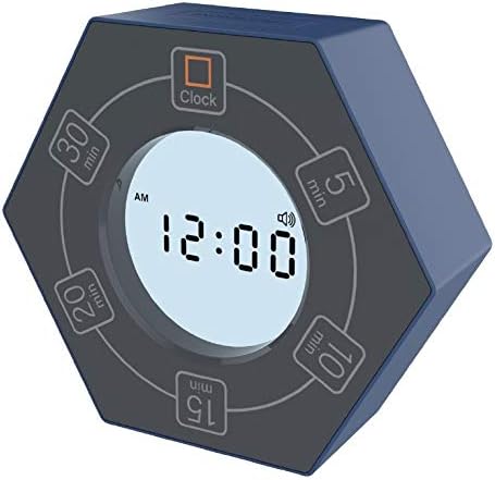 Blue Hexagonal Timer showing the clock.