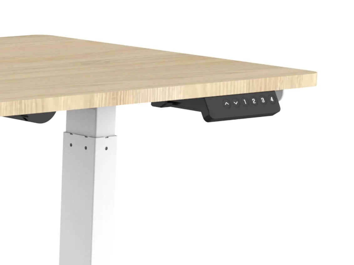 Electric Adjustable Desk showing the buttons to change the height  of the desk.